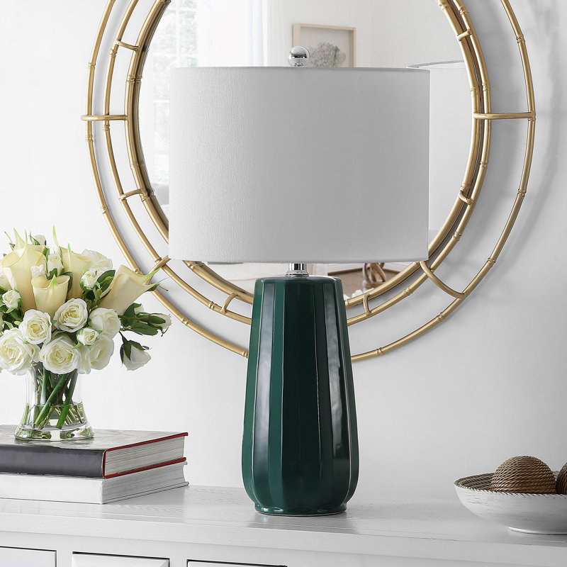 Lampe de table vert foncé 24,5 po Manford