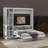 Full-Size Murphy Wall Bed Featuring Functional Shelves, Closet & Subtle LED Lighting-469050350-469050351