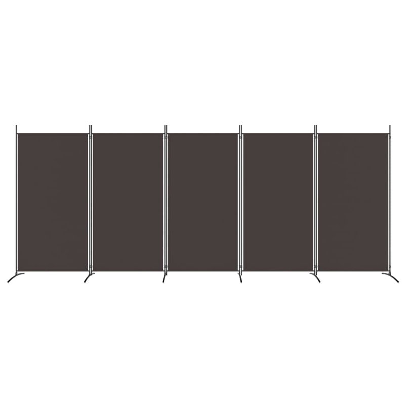 Abdisamad 3 Panel Room Divider, Brown, 180cm H x 433cm W, 5