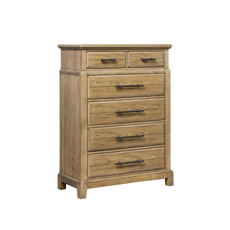 Commode 6 tiroirs - Finition caramel