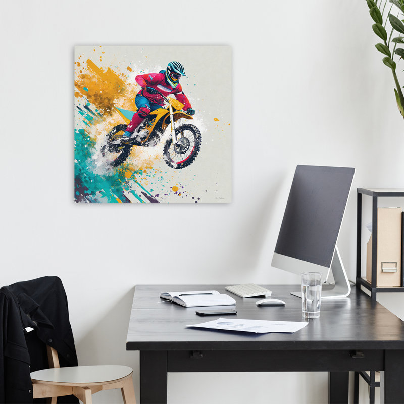 «Ride The Wind», art contemporain contemporain fantaisiste, H 18 po x l 18 po