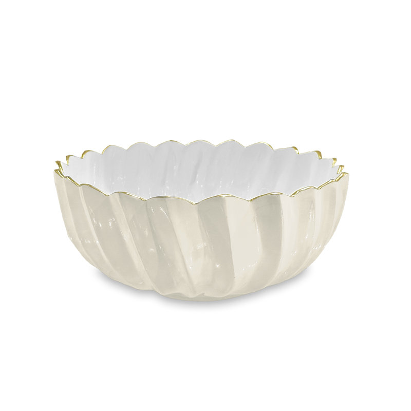 Encanto Serving Bowl, Cream/White, 10.25"