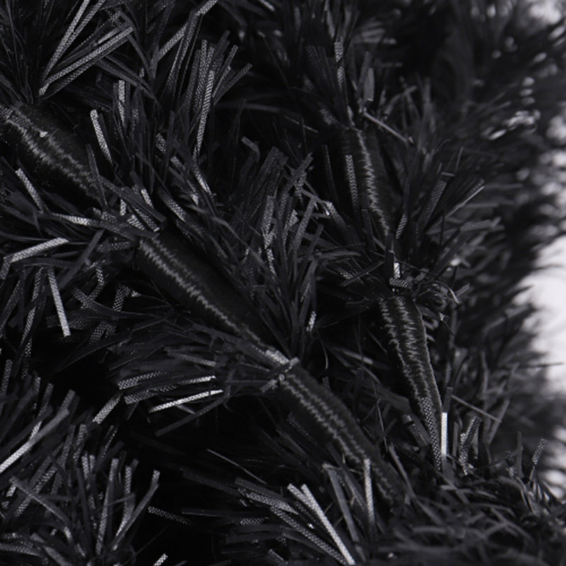Sapin de Noël artificiel non éclairé 7 pi - branches réalistes, 1346 pointes, style Halloween noir effrayant, 7.5'