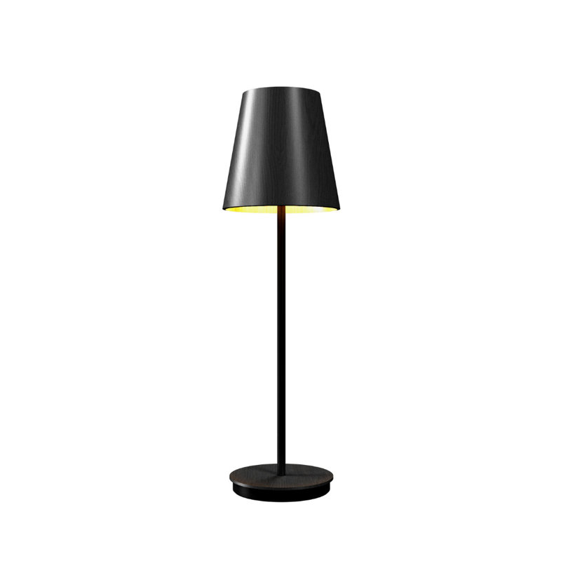 Conical Buffet Table Lamp, 29.9" H x 7.09" W x 7.09" D, Organic Lead Gray