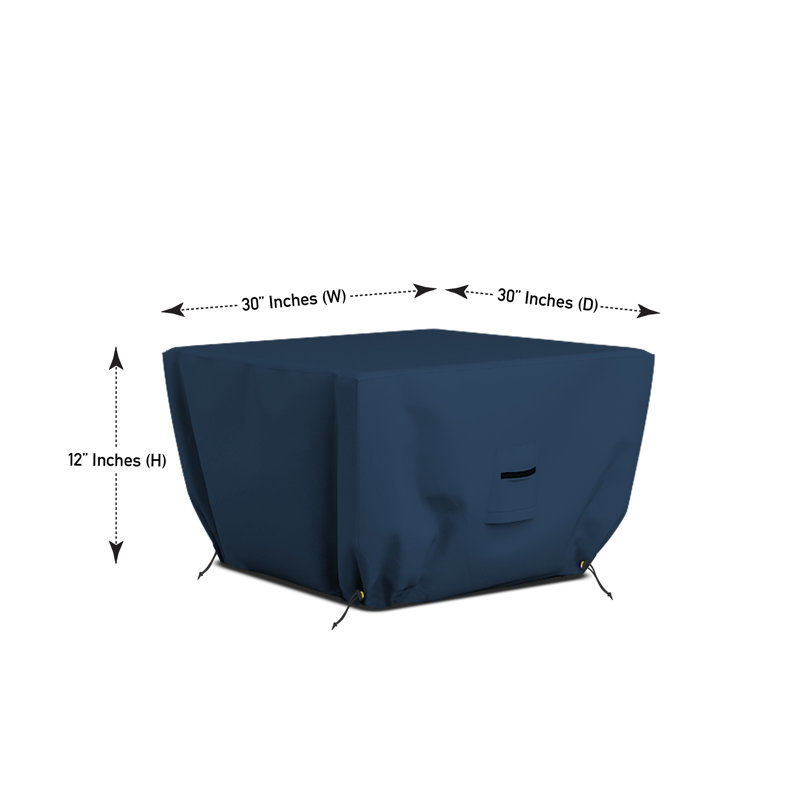 Fire Pit Cover, 30.5cm H x 76.2cm W x 76.2cm D, Dark Blue