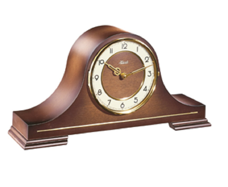 No Style Analog Solid Wood Quartz Movement / Crystal Tabletop Clock in Brown