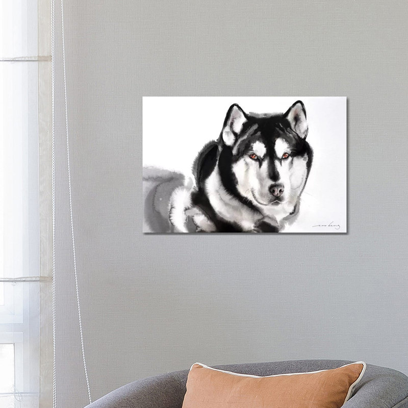 Husky by Soo Beng Lim - Wrapped Canvas Painting, 66.04 cm H x 45.72 cm W x 3.175 cm D