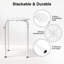 Ensemble de 6 chaises de patio portatives empilables en plastique-2024222147