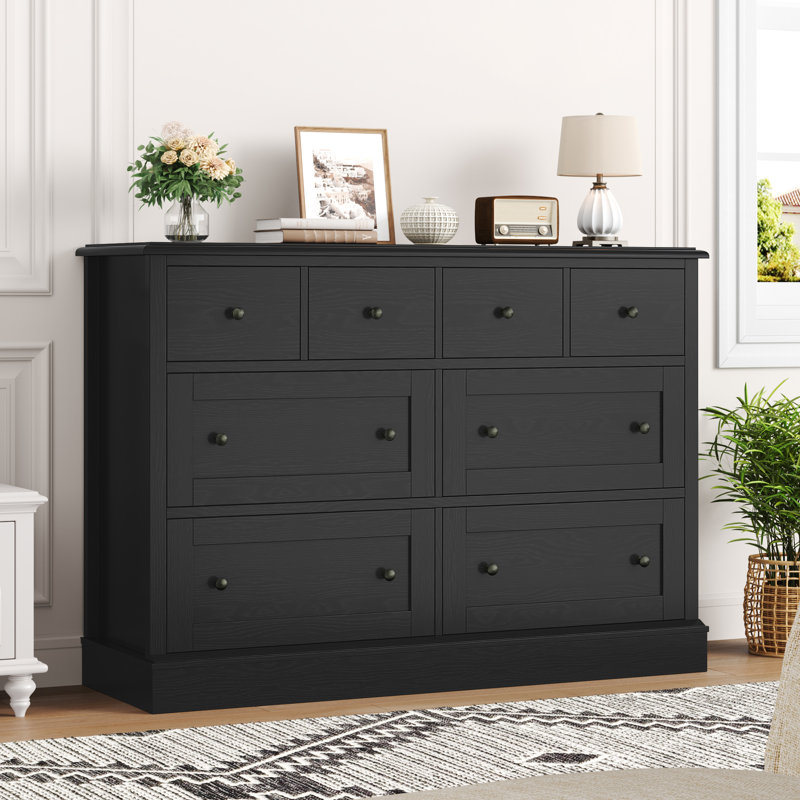 8 - Drawer Dresser, Black