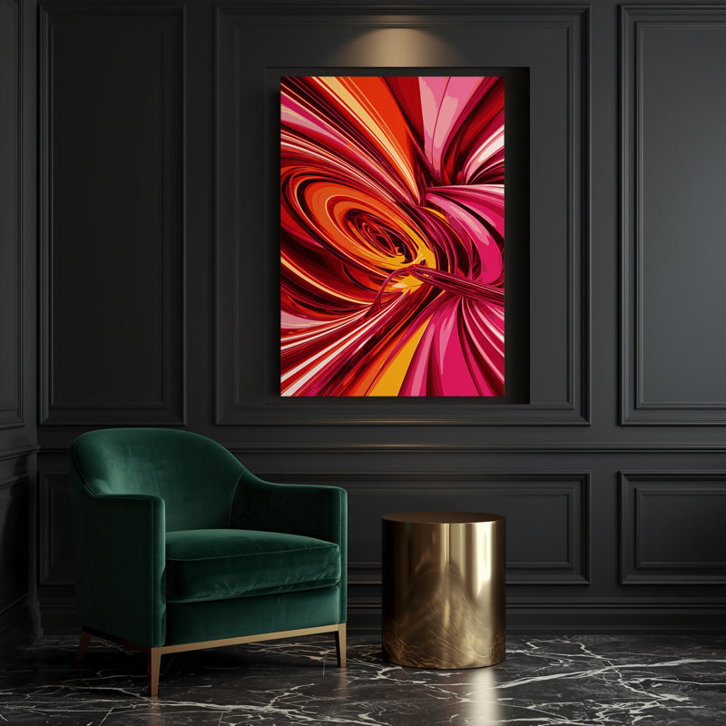 Art numérique sur toile, abstraction numérique 13, H 12 po x l 18 po
