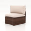 Chaise courbée d'extérieur avec coussins