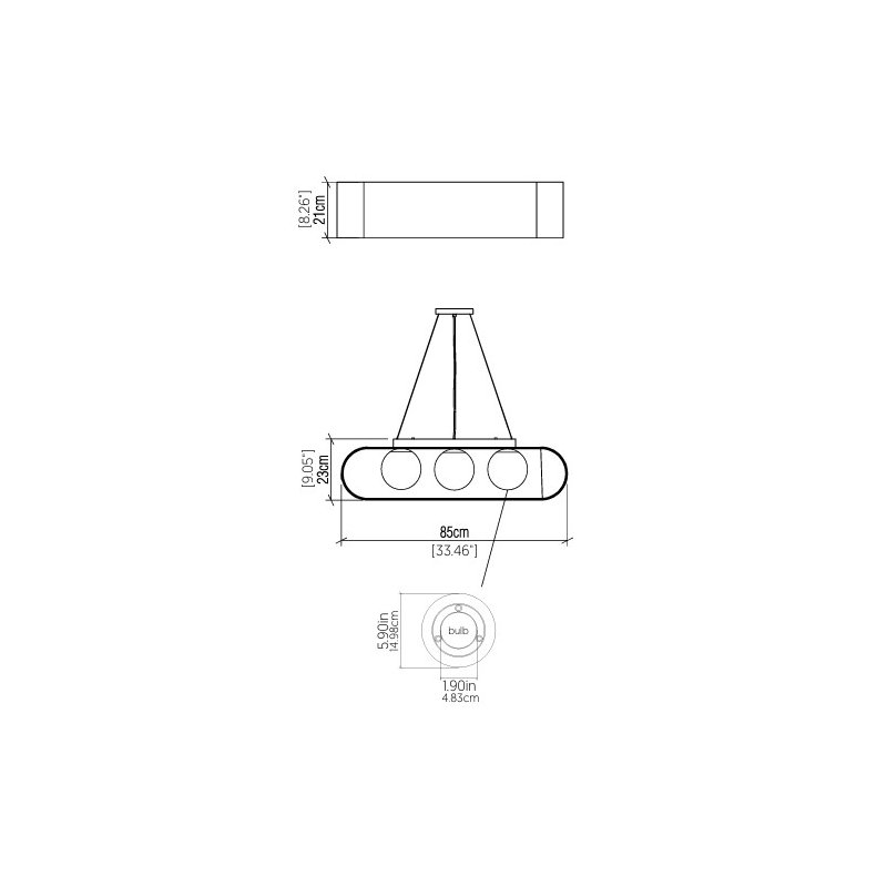 Sfera 3 - Light Pendant, Charcoal