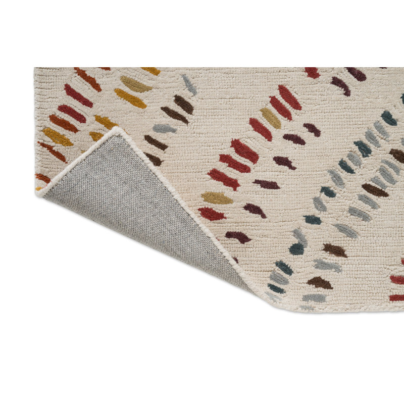 Frescoes Handmade Wool Abstract Area Rug, Rectangle 8'2 x 11'6