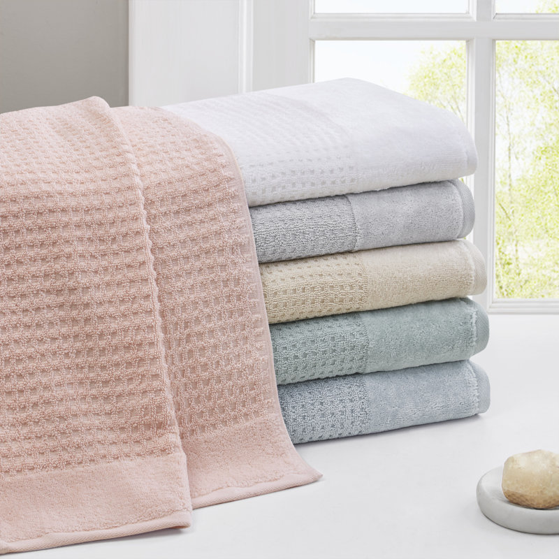 White Cotton Quick-Dry 6-Piece Towel Set