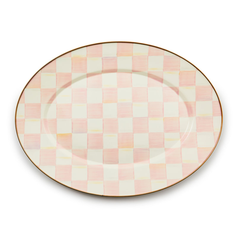 Rosy Check Medium Oval Platter, 14.25" H x 19" W x 1" D