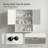 29.5" W x 29.4" H Wall Mounted Bathroom Storage Cabinet with Double Doors and Open Shelf, Over The Toilet Medicine Cabinet for Bathroom, Kitchen, Living Room