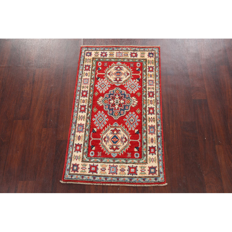 Tapis oriental géométrique Kazak 3 x 4