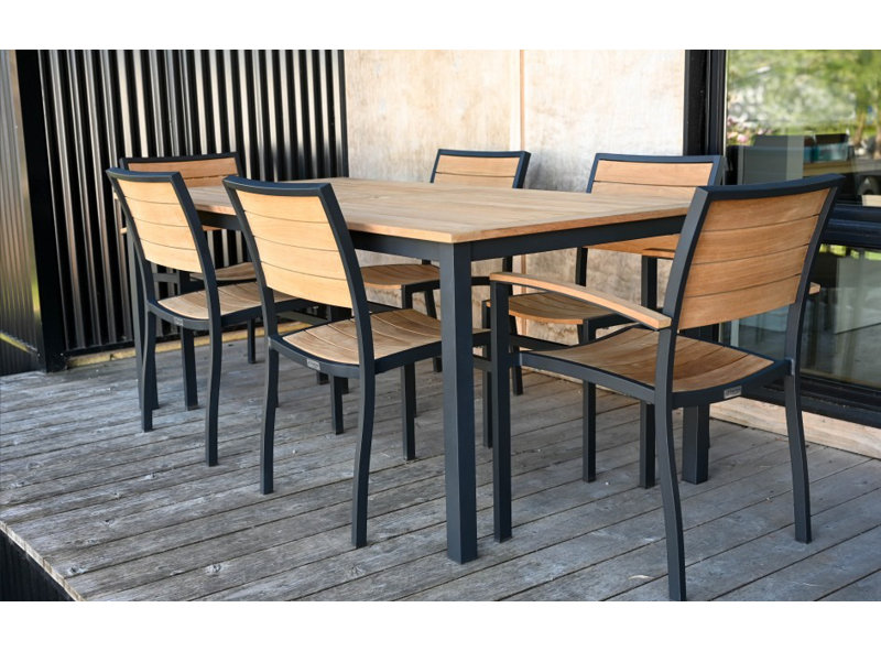 Soho Outdoor 7 - Piece Dining Set, Black