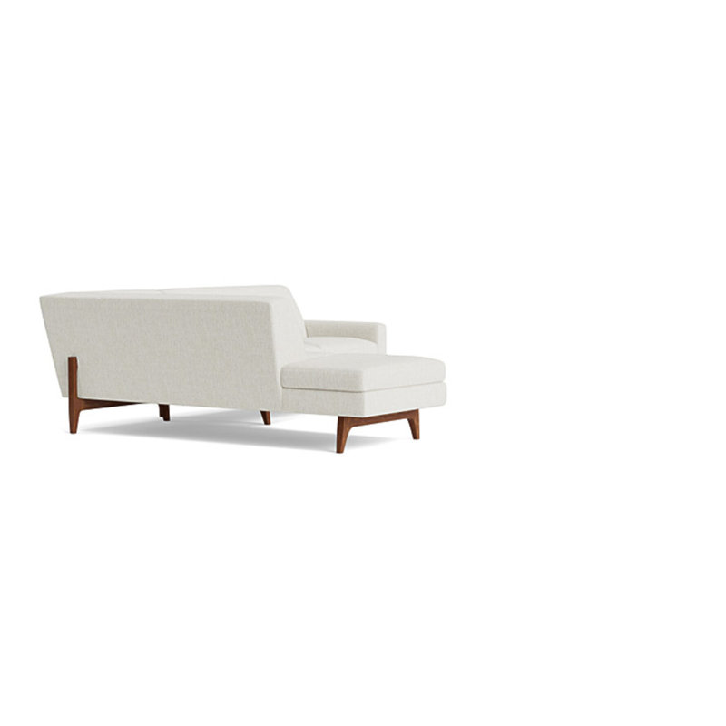 Tyler Sectional With Bumper (95" X 95"), Left Hand Facing, Performance Weave - Snow