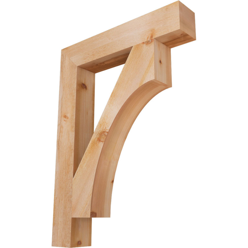 Support Westlake Block Rough Sawn, Cèdre rouge, H 46 po x l 6 po x P 34 po