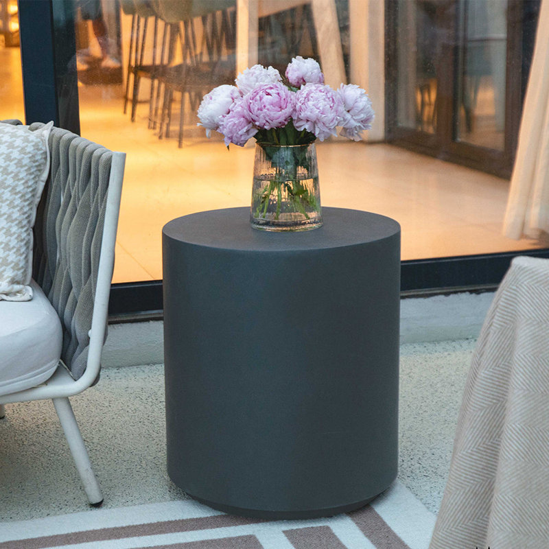 Sahira End Table, Satin Black