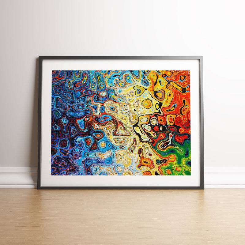Abstract Coloured Reflection by Vouvart - Single Picture Frame Print