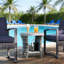 Table d'appoint, table basse d'extérieur en osier-499439446