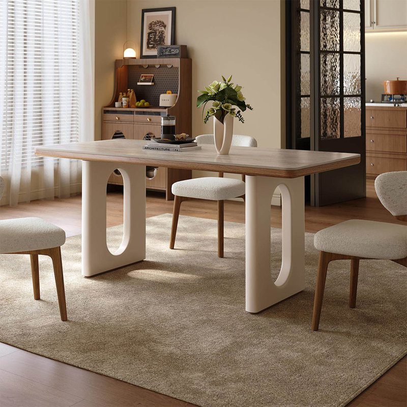 Table de salle à manger Beige, H 29,53 po x L 62,99 po x l 31,50 po