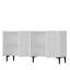 Console Adams Adams Modern Modern - 59,1 po x 29,5 po x 12,6 po | 100% panneau de particules enduit de mélamine, épaisseur: 0,7 pouce | Support mural, conception élégante pour le salon et le vestibule, solution de rangement polyvalente-120473431
