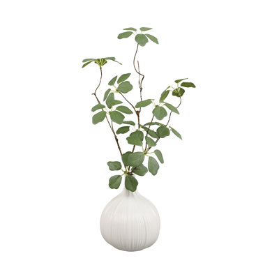 Elements Artificial Greenbranch Vase, 16 Inch