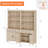 Scarlett 72.1"H X 67.7"W Set Of 2 Bookcase With Doors & Drawers, 5 Tier Bookshelf, Tall Book Case Shelf With Glass Storage Cabinets, Large Farmhouse Bookshelves For Living Room Bedroom Home Office Kitchen-454547709