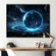 Art mural bleu et noir «Cosmic Plaet I»-390282871-390282876