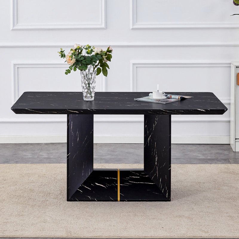 Table de salle à manger moderne Vesta, Noir