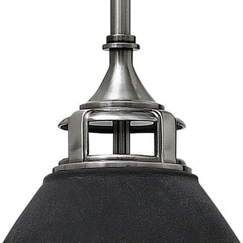 Amelia 1 Light Mini Pendant, Aged Zinc