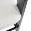 Chaise de bar d'extérieur en aluminium Pula, chaise de bar, structure noire avec coussin gris, ensemble de 4, chaise
