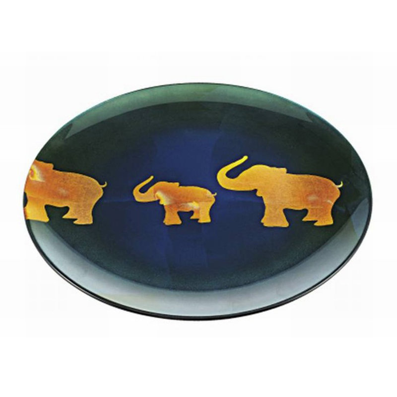 Glass Dinner Plate, Blue