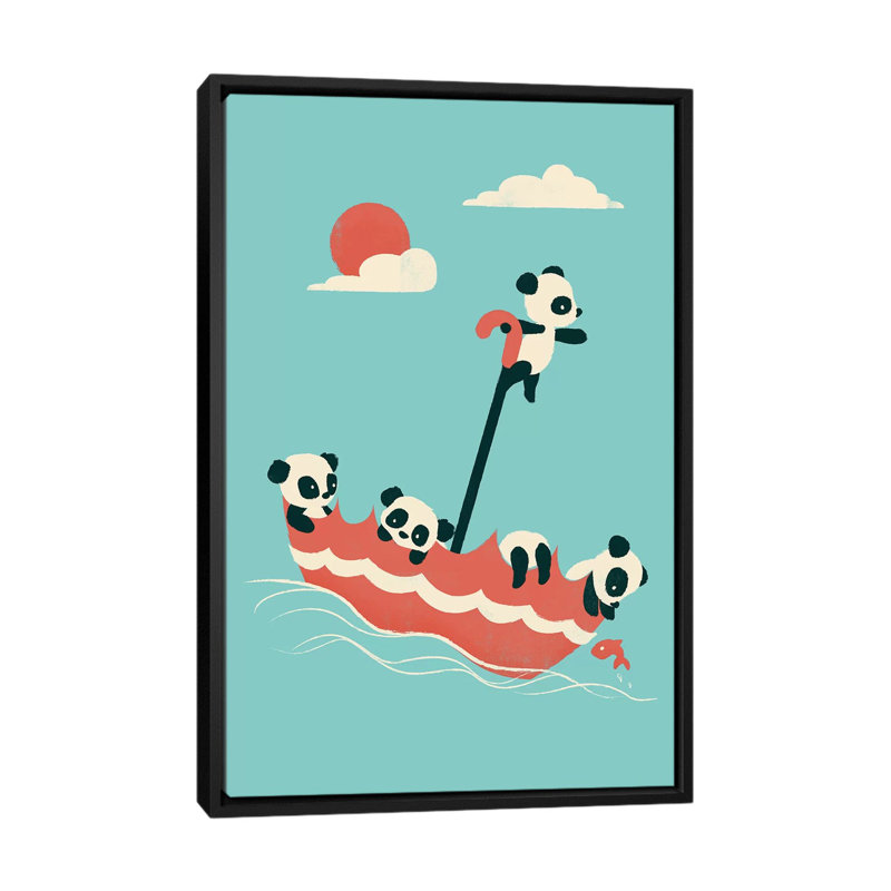 « float »-impression sur toile tendue, H 26 po x l 18 po x P 1,5 po, Toile avec cadre noir, Pas de tapis