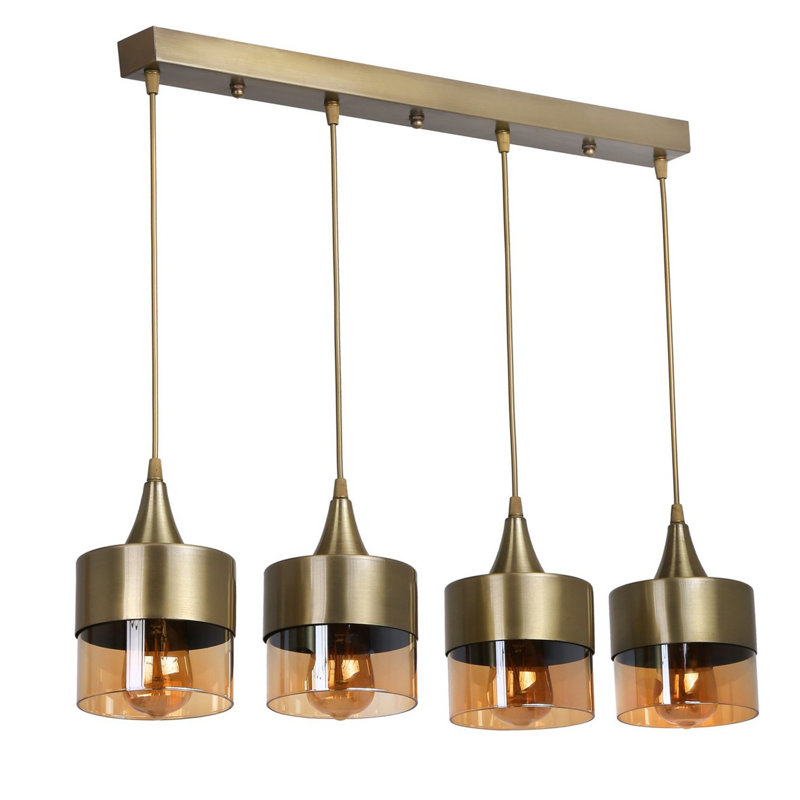 Barringer 4 - Light Kitchen Island Pendant, Brass