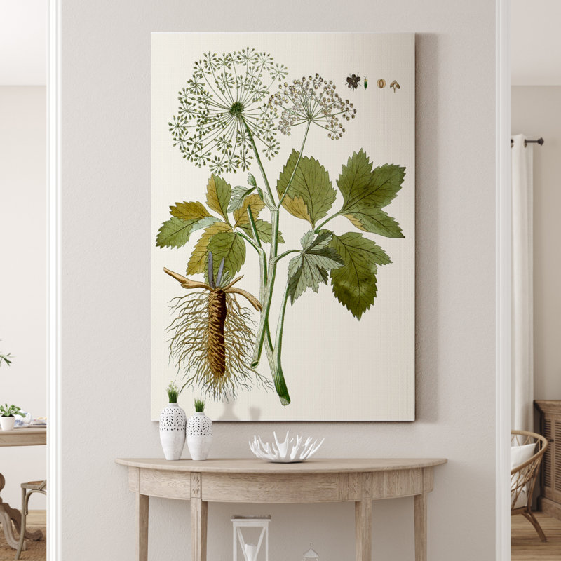 Reproduction d’art sur toile tendue « Lacy Leaves IV », H 12 po x l 8 po x P 1 po