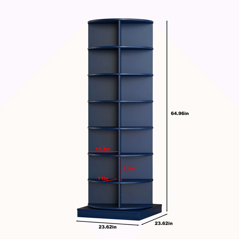Armoire à chaussures bleue rotative 7 couches 7 couches, Marine