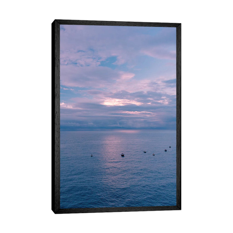Positano Sunrise XI by Bethany Young - Print on Canvas, Black Framed, 66.04cm H x 45.72cm W x 3.81cm D