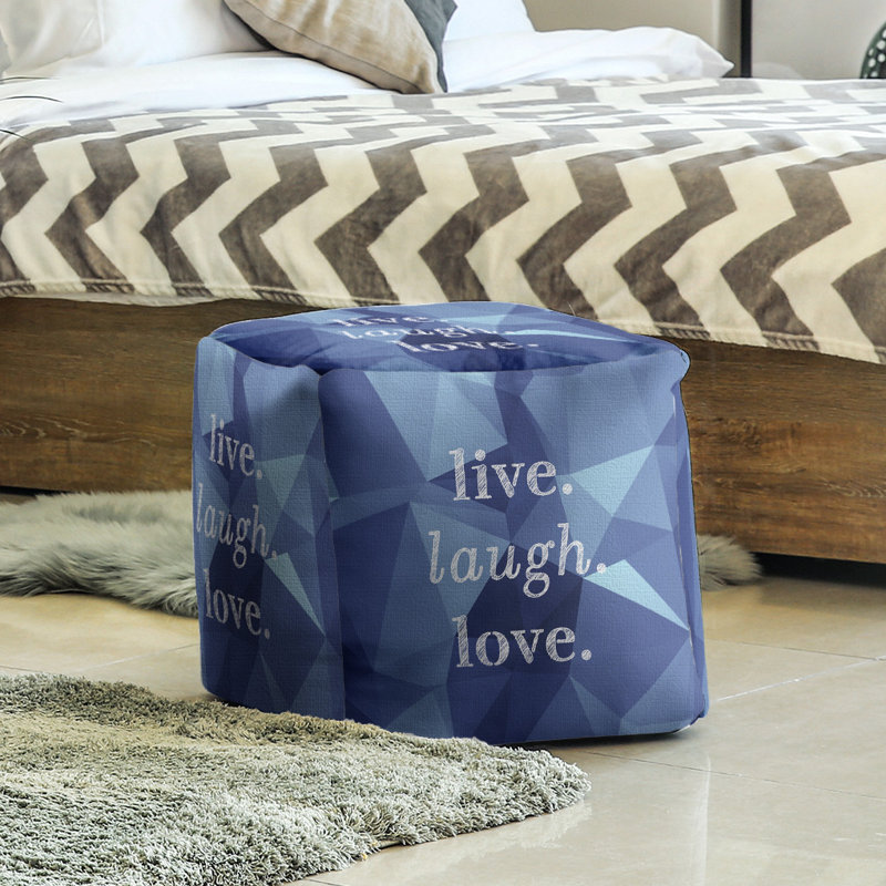 Upholstered Ottoman, Sapphire