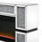 15'' W Silver Electric Fireplace