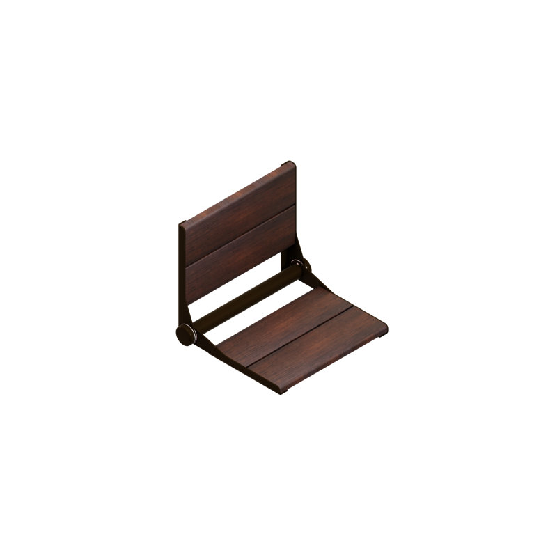 INVISIA SerenaSeat Pro Stainless, 18" Width, Medium Stain, Oil Rubbed Bronze