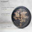 Horloge murale CLXEEST 24 pouces avec motif de carte du monde, grande horloge murale en métal doré noir pour décor de salon de campagne moderne, Reloj De Pared Para Sala