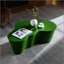 Table basse de 50 pouces en fibre de verre de forme unique, robuste et durable, aucun assemblage requis pour les salons modernes, vert-819897714
