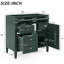 Meuble-lavabo 36 po, rangement moderne avec 2 tiroirs et tiroir basculant. Structure en bois massif. Gris. Glissières de tiroir en métal lisse de 33 po H x 18 po, amplement d'espace de rangement. Conception exquise. Assemblage facile-1767790308-1767790311