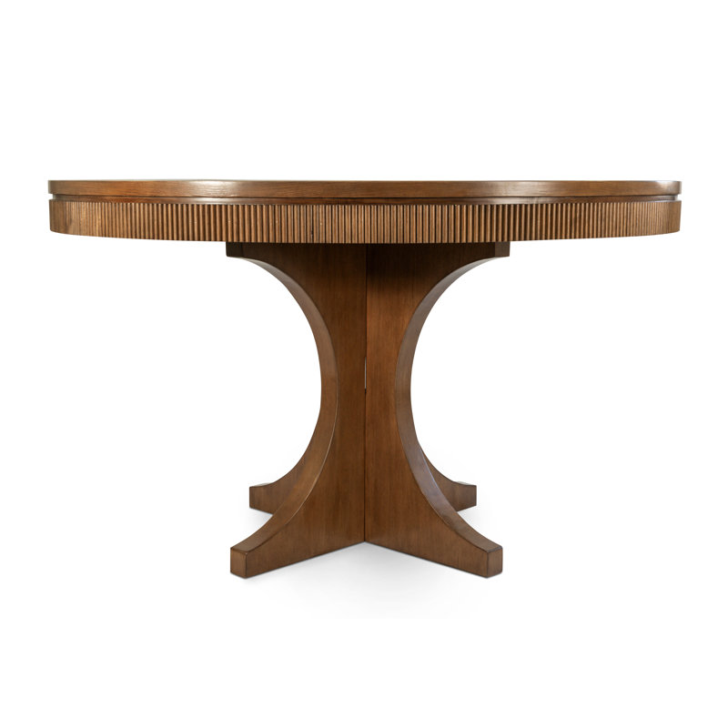 Manhattan Valley - Table de salle à manger ronde de 50 po - Finition châtaignier rétro, Châtaignier rétro