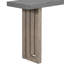 Console en placage de chêne de conception unique avec des formes latérales distinctives-2038107383