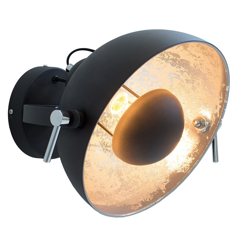 Fiedler Armed Sconce, Black/Silver